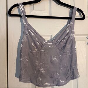 Forever 21 Lavender Floral Tank Top